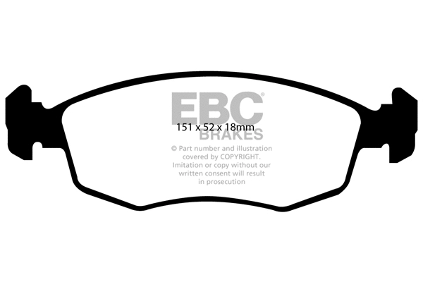 Kit de plaquettes de frein, frein à disque EBC Brakes DP21337