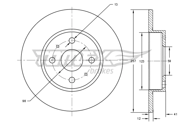 Disque de frein TOMEX Brakes TX 71-22