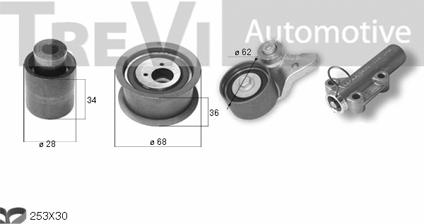 Kit de courroie crantée TREVI AUTOMOTIVE KD1396