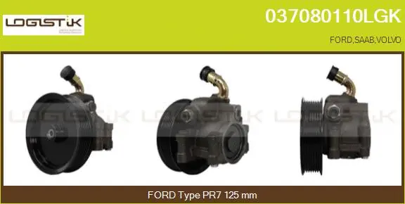Pompe hydraulique, direction LGK 037080110LGK