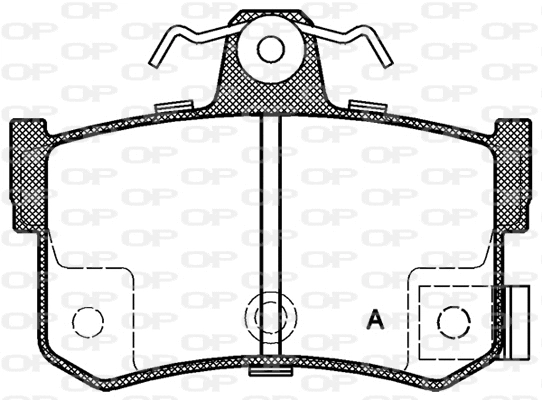Kit de plaquettes de frein, frein à disque OPEN PARTS BPA0251.12