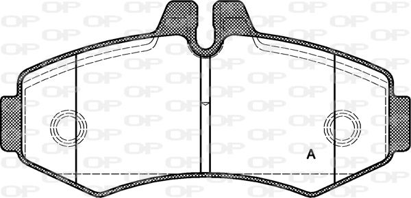 Kit de plaquettes de frein, frein à disque OPEN PARTS BPA0701.00