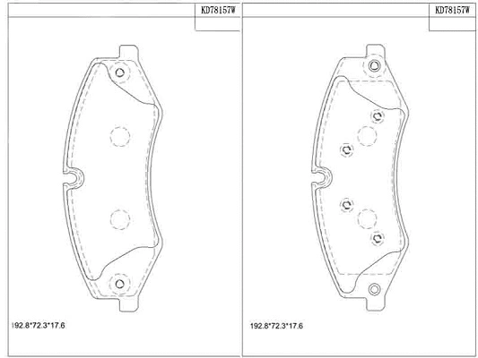 Kit de plaquettes de frein, frein à disque ASIMCO KD78157W