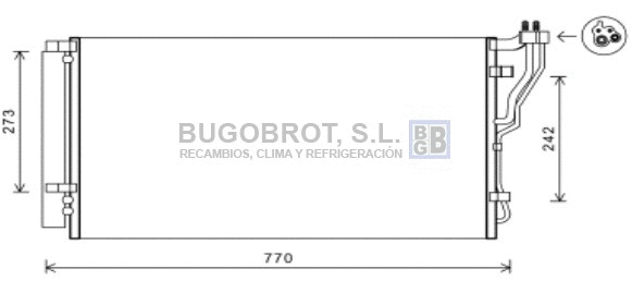 Condenseur, climatisation BUGOBROT 62-HY5246