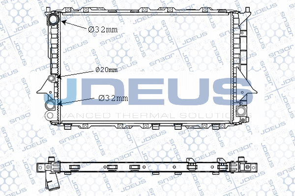 Radiateur, refroidissement du moteur JDEUS M-0010130