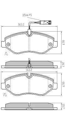 Kit de plaquettes de frein, frein à disque FREMAX FBP-1520
