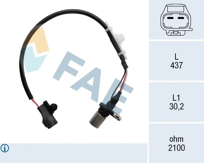 Capteur d'angle, vilebrequin FAE 79537