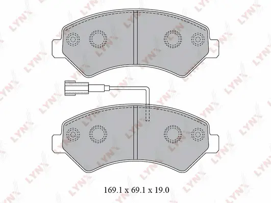 Kit de plaquettes de frein, frein à disque LYNXAUTO BD-2829