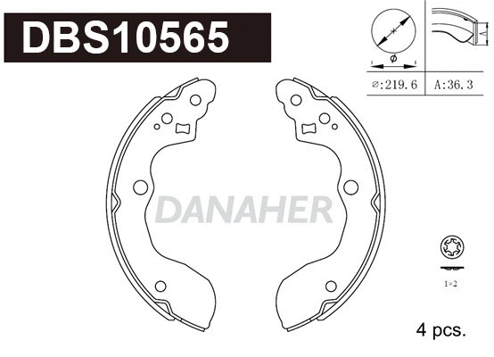 Jeu de mâchoires de frein DANAHER DBS10565