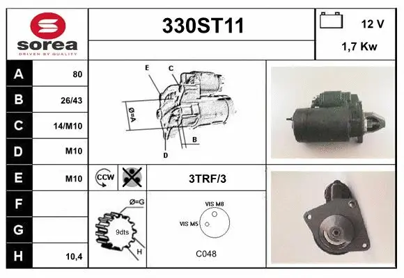 Démarreur STARTCAR 330ST11