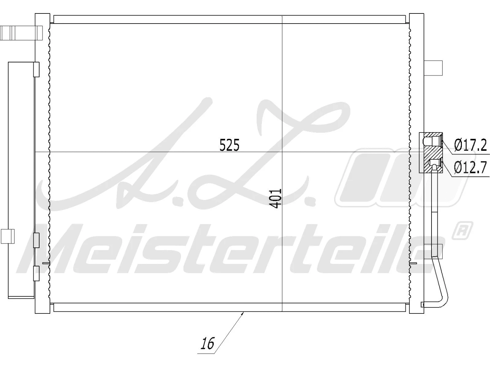 Condenseur, climatisation A.Z. Meisterteile AZMT-45-030-1149