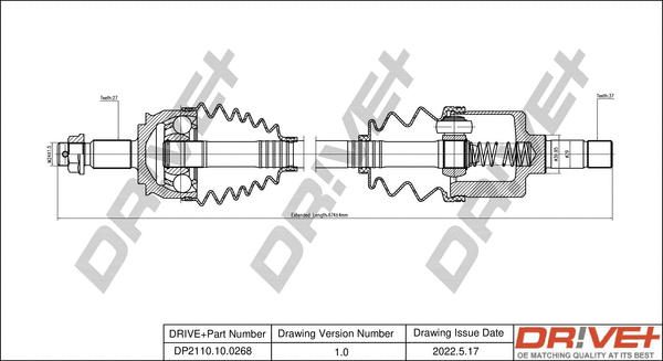 Arbre de transmission Dr!ve+ DP2110.10.0268