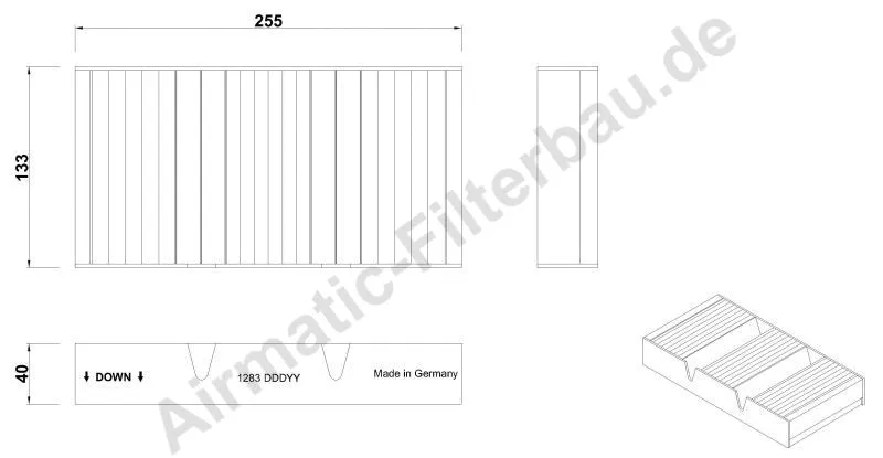 Filtre, air de l'habitacle AIRMATIC Filterbau IF1283-2S