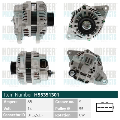 Alternateur HOFFER H55351301