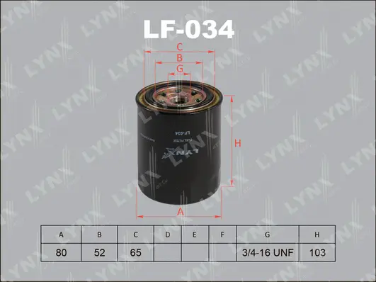 Filtre à carburant LYNXAUTO LF-034
