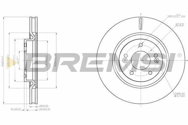Disque de frein BREMSI CD8199V