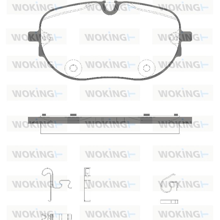 Kit de plaquettes de frein, frein à disque WOKING P18633.00