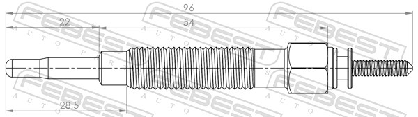 Bougie de préchauffage FEBEST 02642-002