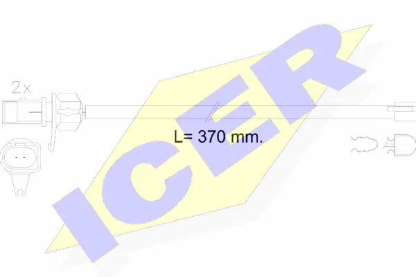 Contact d'avertissement, usure des plaquettes de frein ICER 610608 E C