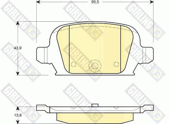 Kit de plaquettes de frein, frein à disque GIRLING 6114121