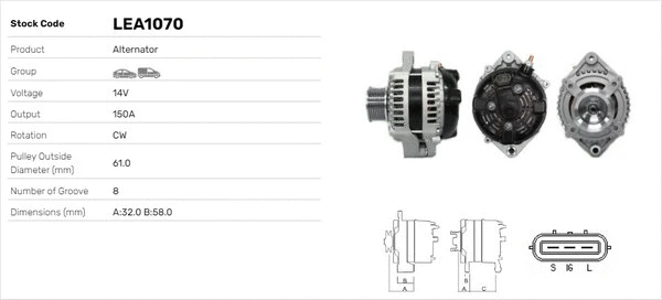 Alternateur LUSA LEA1070