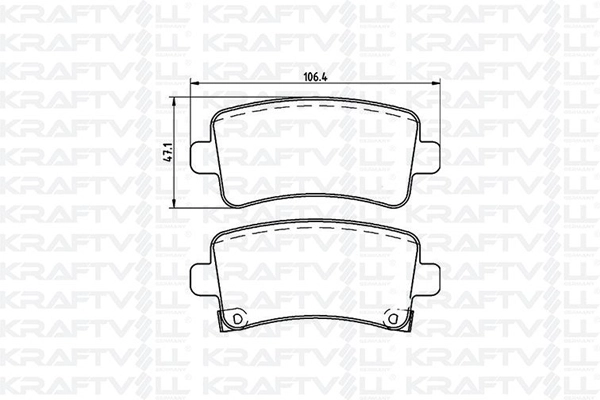 Kit de plaquettes de frein, frein à disque KRAFTVOLL GERMANY 07010050