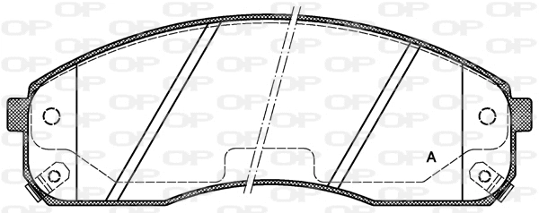 Kit de plaquettes de frein, frein à disque OPEN PARTS BPA0821.02