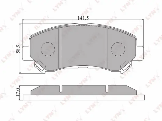 Kit de plaquettes de frein, frein à disque LYNXAUTO BD-5711