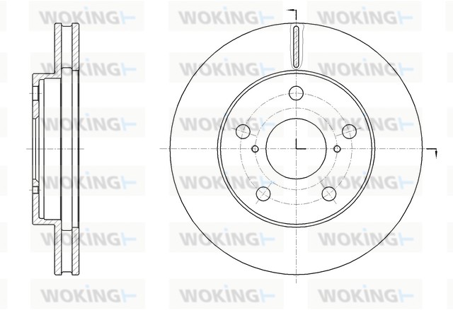 Disque de frein WOKING D62004.10