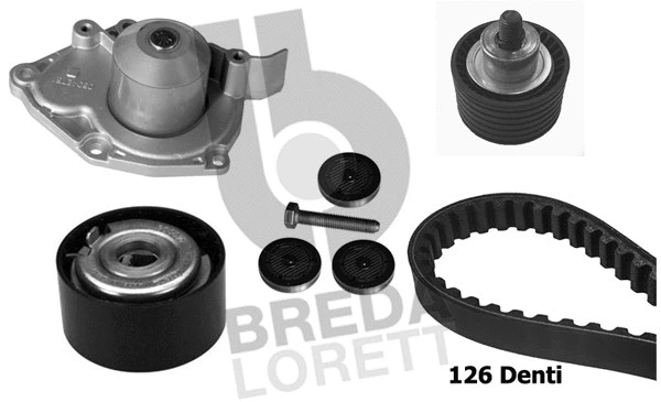 Pompe à eau + kit de courroie crantée BREDA LORETT KPA0143A