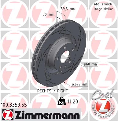 Disque de frein ZIMMERMANN 100.3359.55
