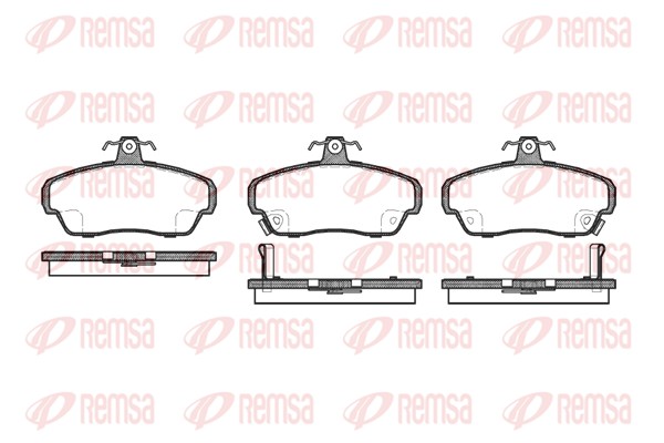 Kit de plaquettes de frein, frein à disque REMSA 0490.02