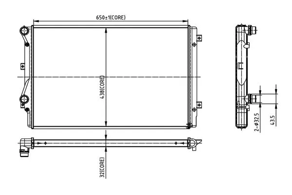 Radiateur, refroidissement du moteur ORDONEZ 2066046