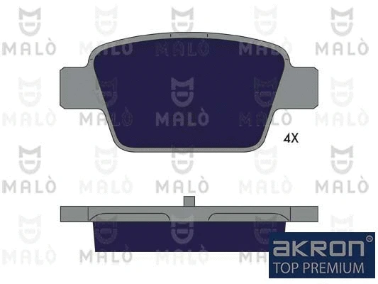 Kit de plaquettes de frein, frein à disque AKRON-MALÒ 1051382