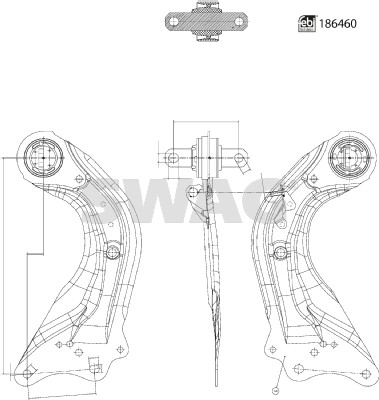 Bras de liaison, suspension de roue SWAG 33 11 0405