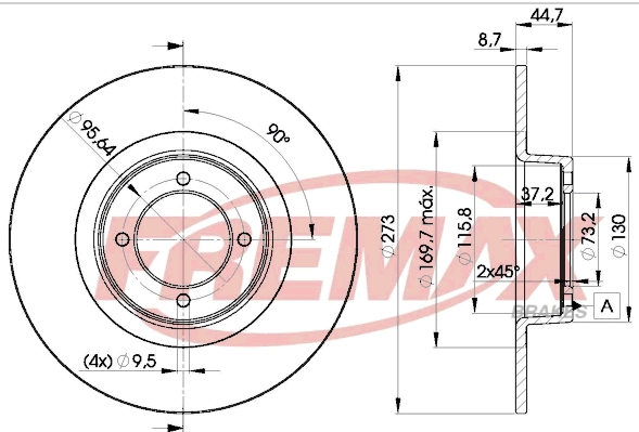 Disque de frein FREMAX BD-0387