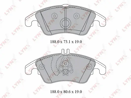 Kit de plaquettes de frein, frein à disque LYNXAUTO BD-5350