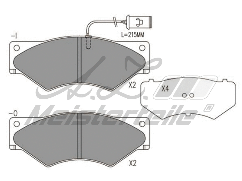 Kit de plaquettes de frein, frein à disque A.Z. Meisterteile AZMT-44-022-1806