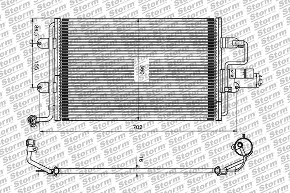 Condenseur, climatisation STORM QUALITY PARTS 97002