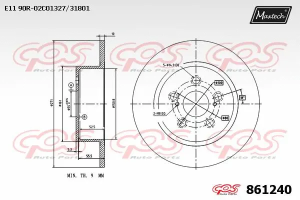 Disque de frein MAXTECH 861240