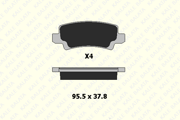 Kit de plaquettes de frein, frein à disque KALE 23816 158 04