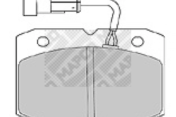 Kit de plaquettes de frein, frein à disque MAPCO 6556