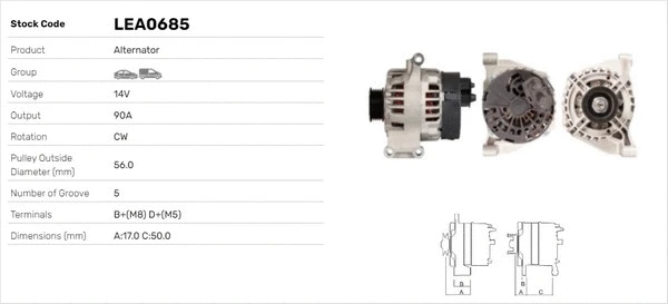 Alternateur LUSA LEA0685