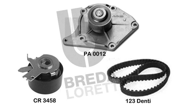 Pompe à eau + kit de courroie crantée BREDA LORETT KPA0361A