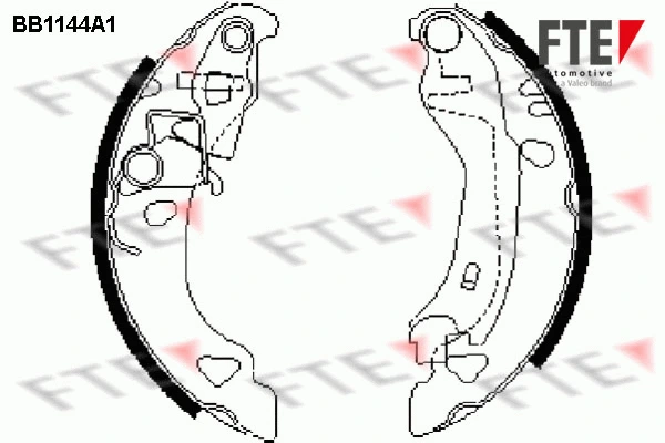 Jeu de mâchoires de frein FTE 9100025