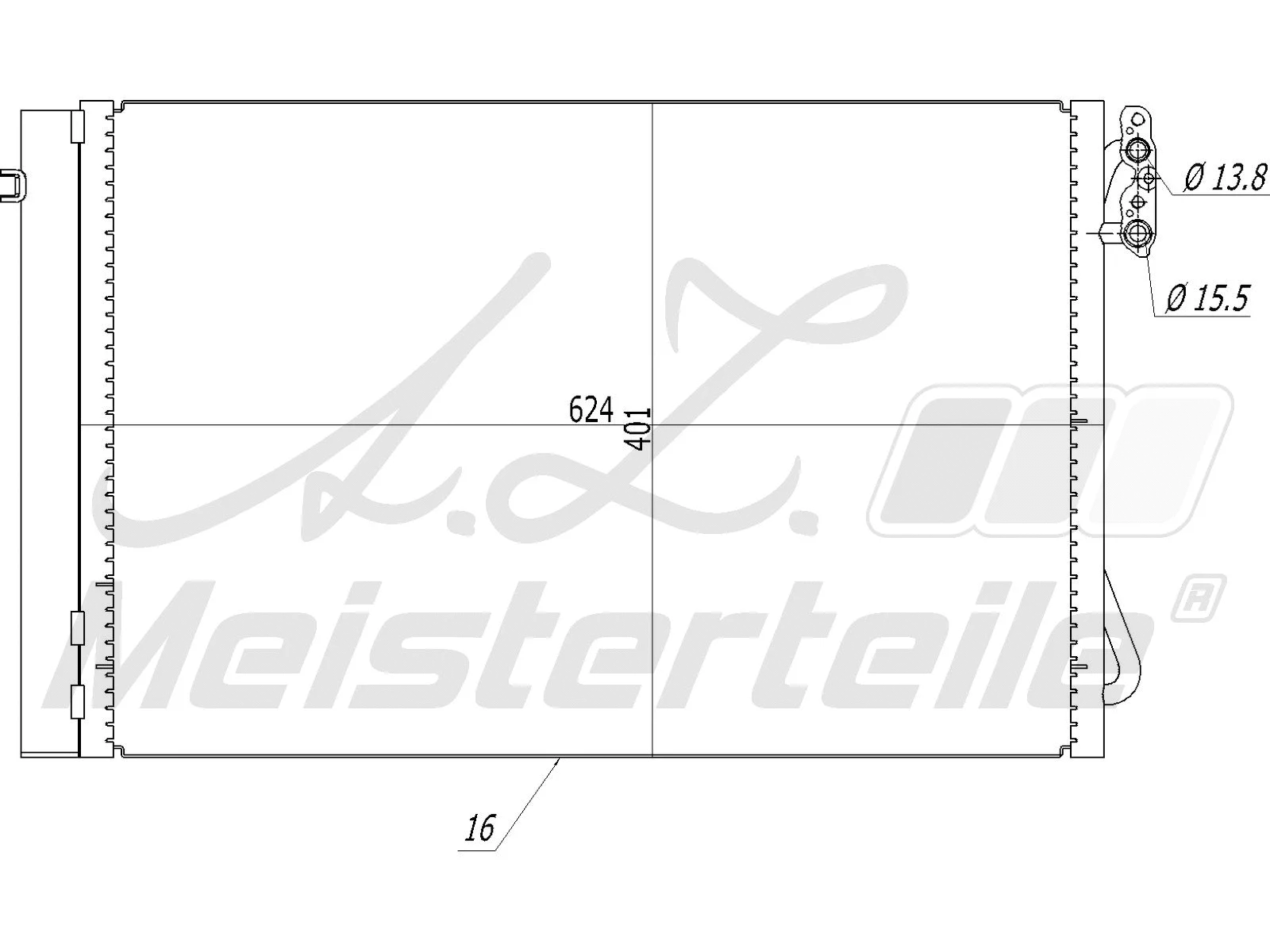 Condenseur, climatisation A.Z. Meisterteile AZMT-45-030-1139