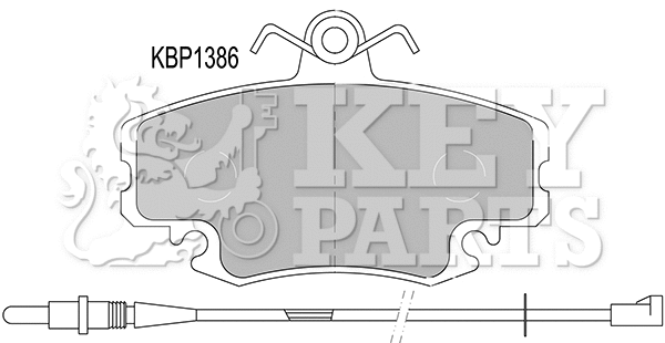 Kit de plaquettes de frein, frein à disque KEY PARTS KBP1386