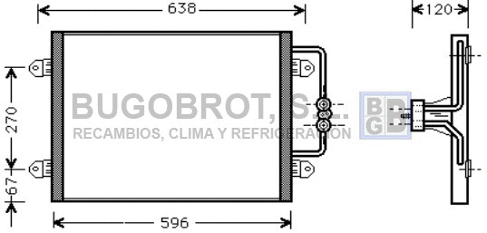Condenseur, climatisation BUGOBROT 62-RT5256