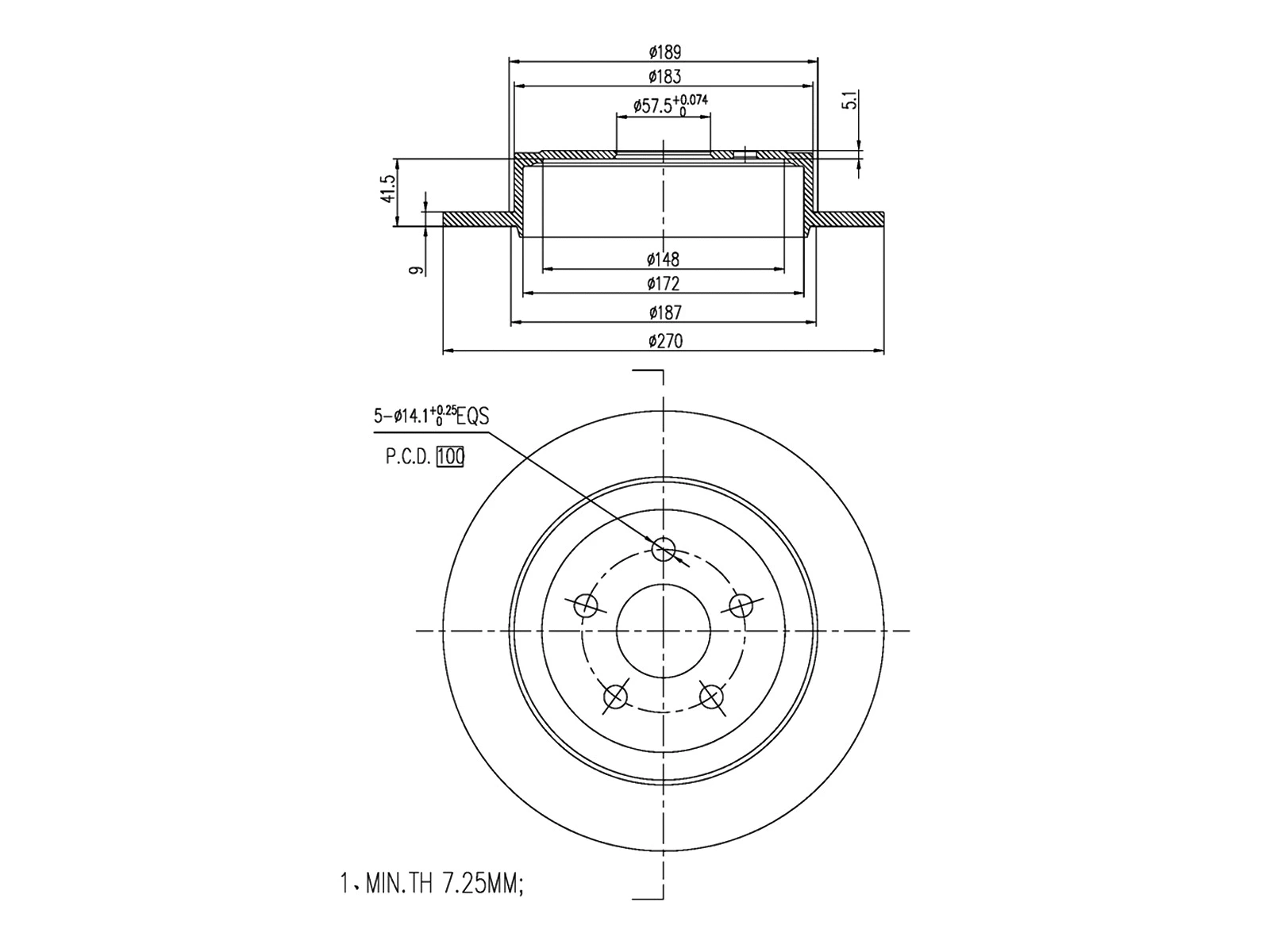 Disque de frein A.Z. Meisterteile AZMT-44-024-1022
