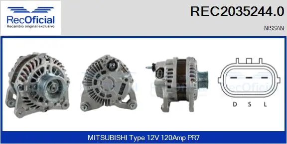 Alternateur RECOFICIAL REC2035244.0